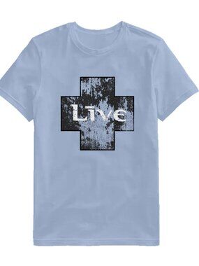 LIVE Throwing Copper Band T-Shirt Men's XXL Blue 90s Retro Concert Graphic Tee